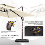 10x10 FT Outdoor Cantilever Patio Umbrella - Image 6