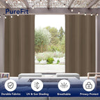 PureFit Outdoor Curtains for Patio Waterproof Weatherproof Outside Curtains | - Image 3