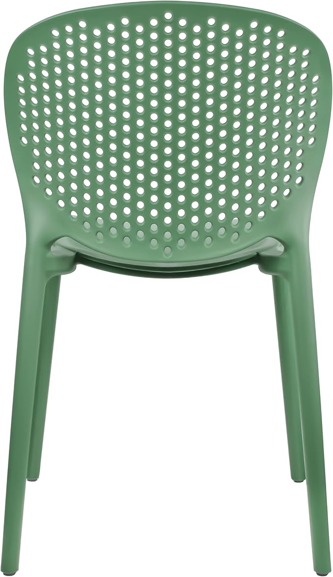 2xhome Set of 4 Patio Dining Chairs | Modern Stackable Outdoor Pool Side Chair - Image 9
