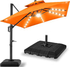 Best Choice Products 12x12ft LED Cantilever Patio Umbrella w/Base Included & by Unknown