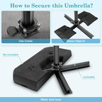 HOTEEL 10x10ft Patio Umbrella Cantilever Umbrella Double Top - Image 9