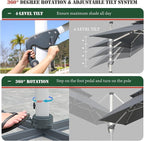 Cantilever Patio Umbrella with Cross Base and Cover Included - Image 5