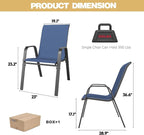 Patio Dining Chairs Set of 4 Outdoor Stackable Dining Chairs - Image 3