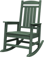 SERWALL Rocking Chair Outdoor, Oversized HDPE Patio Rocking Chairs, Porch Rocker by SERWALL