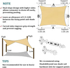 Shade&Beyond Custom Sun Shade Sail 7'x13'RectangleSun Sail Shades Patio UV - Image 6
