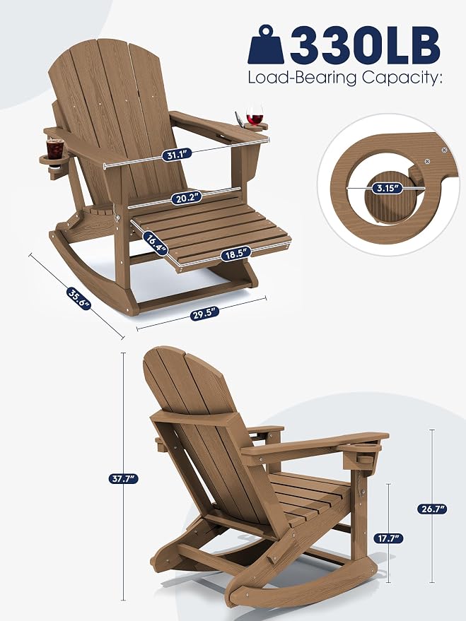 Adirondack Rocking Chair Set of 4 - Image 3