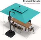 9' X 12' Cantilever Patio Outdoor Umbrella - Image 8