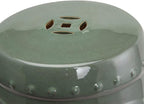 Outsunny 14" x 17" Ceramic Garden Stool Strong Glazed Material Green | - Image 9