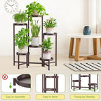 iDavosic.ly Plant Stand Indoor Outdoor, 6 Tier Metal Corner Shelf, Bronze | - Image 4