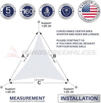 Windscreen4less 8' x 8' x 8' Sun Shade Sail Triangle Outdoor Canopy Cover UV - Image 9