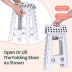 Delxo 17.5 Inch Folding Step Stool, Foldable Step Stool - Image 5