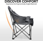 Oversized 2 Pack Camping Chairs, Padded Camping Chair Support 450LBS - Image 6