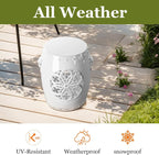 PatioZen 3-in-1 Drum Indoor/Outdoor Garden Stool, Lightweight, Realistic Lion - Image 5