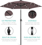 Best Choice Products 7.5ft Solar Umbrella LED Lighted Patio Umbrella, Table - Image 5