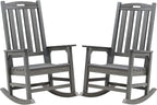 Outdoor Rocking Chairs Set of 2, Oversized Porch Rocker | Weather Resistant by PsilvamGardenFurniture