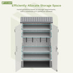 Patiowell Shelf of 26/50 Cu Ft Outdoor Storage Cabinet, 2 Shelves, Waterproof - Image 5