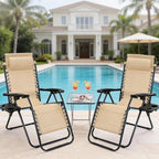 NEWBULIG Zero Gravity Chairs Set of 4, Folding Lounge Recliner Chair | Portable - Image 8