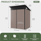 Aoxun 5x3 Ft Outdoor Storage Cabinet - Image 2