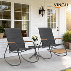 VINGLI Outdoor Rocking Chair, Textilene Mesh Patio Rocker, Heavy Duty 450 lbs - Image 7