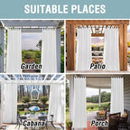 Outdoor Linen Sheer Curtains for Patio Waterproof - Image 7