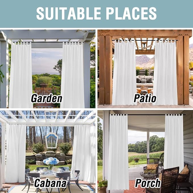 H.VERSAILTEX Outdoor Linen Sheer Curtains - Image 7