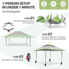 EAGLE PEAK 13x13 Pop Up Canopy Tent, Auto Extended Eaves, Heavy Duty Outdoor - Image 7