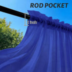 Outdoor Sheer Curtains for Patio Waterproof, 4 Panels Rod Pocket Indoor/Outdoor - Image 3