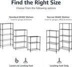 Amazon Basics 4-Shelf Adjustable Heavy Duty Steel Wire Rack Storage Shelving - Image 6