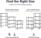 Amazon Basics 3-Shelf Adjustable Heavy Duty Storage Shelving Unit on 2" Wheels - Image 6