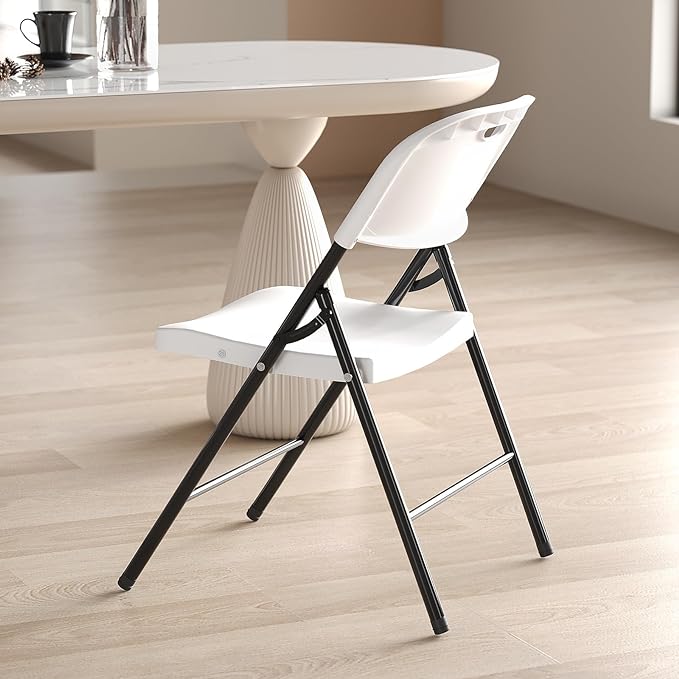 Nazhura 350 Weight Limit Heavy Duty Plastic Folding Chair - Image 2