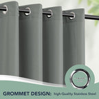 Outdoor Curtains for Patio Waterproof, 6 Drape Panels, Sun Shades | Privacy & - Image 6