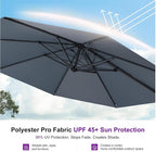 PURPLE LEAF Patio Outdoor Umbrella 11 Feet Round - Image 5