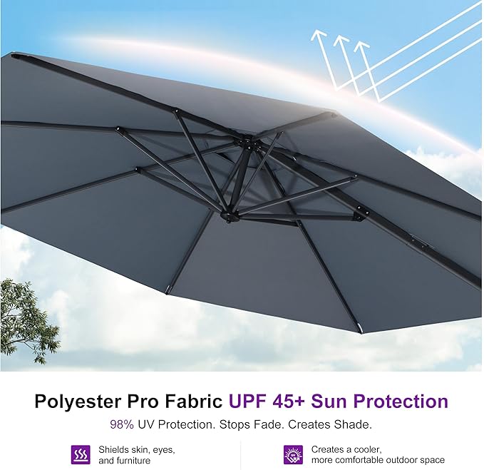 PURPLE LEAF Cantilever Umbrella - Image 5