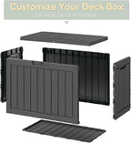 55 Gallon Outdoor Storage Box, All-Weather Resin Deck Box Outdoor Waterproof - Image 6