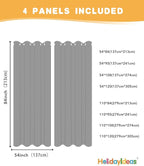 HolidayIdeas Outdoor Curtains for Patio Waterproof 2 Pcs 84x84 Inch White | - Image 6