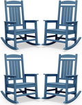 SERWALL Outdoor Rocking Chair Set of 4, Oversized Patio Rocking Chair, Porch by SERWALL