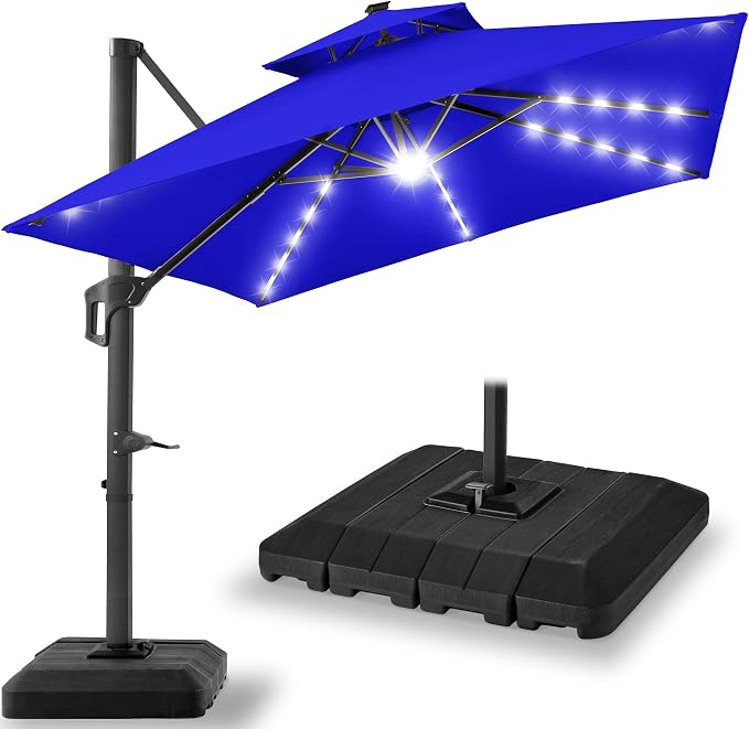 Best Choice Products 10x10ft Cantilever Patio Umbrella w/Base Included by Unknown