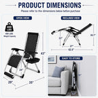Yaheetech 29" Zero Gravity Chair Adjustable, - Image 2