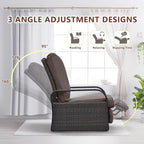 Outdoor Recliner, Aluminum Frame Patio Chaise Lounge Chairs - Image 4