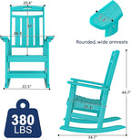 Oversized HDPE Outdoor Rocking Chair, All-Weather Resistant, Aruba | Heavy Duty - Image 2