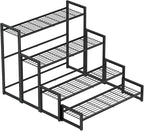 4-Tier Stair Style Metal Plant Stand, Large Stackable Rack | 4-tier stair style by Garden4you