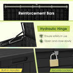 Devoko 100 Gallon Outdoor Storage Box, Waterproof Deck Box Lockable | Weather - Image 3