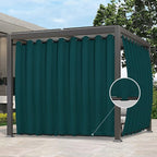 Easy-Going Outdoor Curtains for Patio 1 Panel, 150x96 inch, Teal | Waterproof by Easy-Going