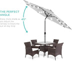 Best Choice Products 10ft Solar Polyester LED Lighted Patio Umbrella w/Tilt - Image 2