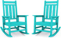 Oversized Outdoor Rocking Chair Set of 2, HDPE Patio Rockers, Aruba | | by KINGYES