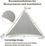 Shade&Beyond Custom Sun Shade Sail 12'x17'x20.8' Triangle Sun Sail Shades Patio - Image 5