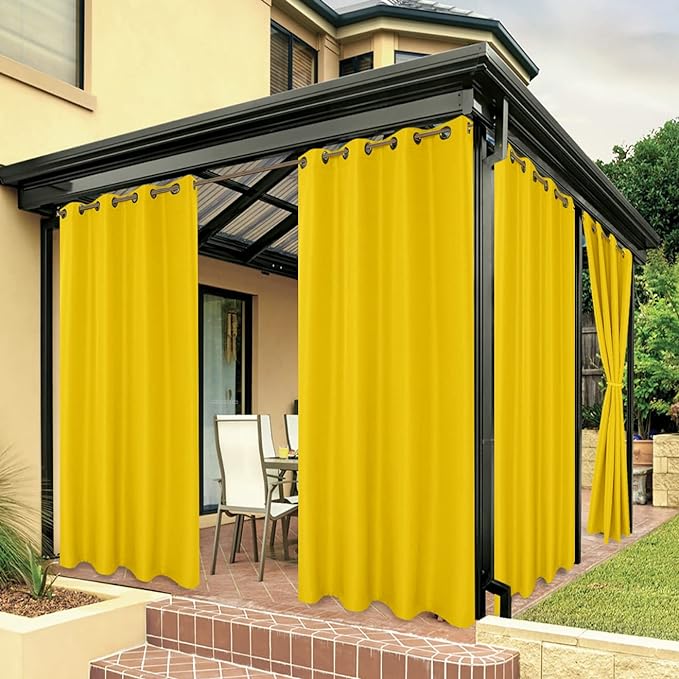 BONZER Outdoor Curtains for Patio Water Resistant Heavy Privacy | Light by Bonzer