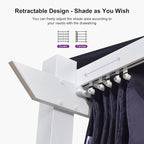 PURPLE LEAF Patio White Pergola 10' x 10' w/Light, Extra Canopy, aluminum frame - Image 4