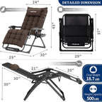 UDPATIO Oversized Zero Gravity Chair Patio Reclining Chairs - Image 3