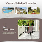 S AFSTAR Outdoor Chairs Set of 4, Stackable Patio Chairs - Image 6